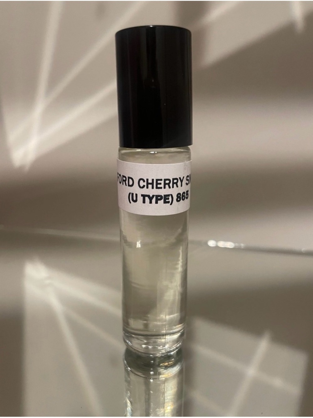 Brand new inspired by Cherry Smoke Perfume Oil Roller Bottle - Black Cap